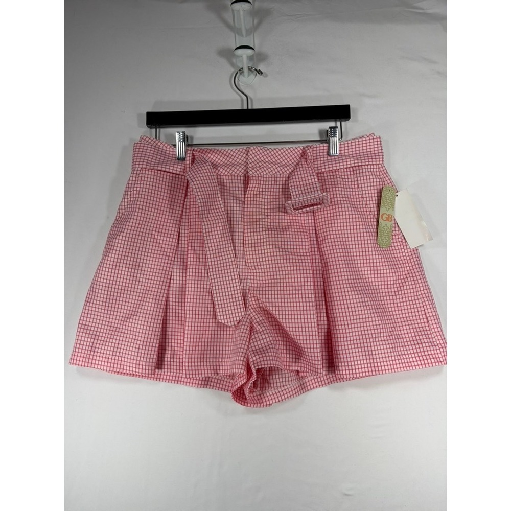 GB Gianni Bini Shorts Women XL Pink NWT Belted High Rise Pleated Preppy Summer